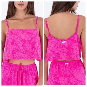 Hurley Jungle Walk Square Neck Swing Tank Top Size Medium Floral NWT